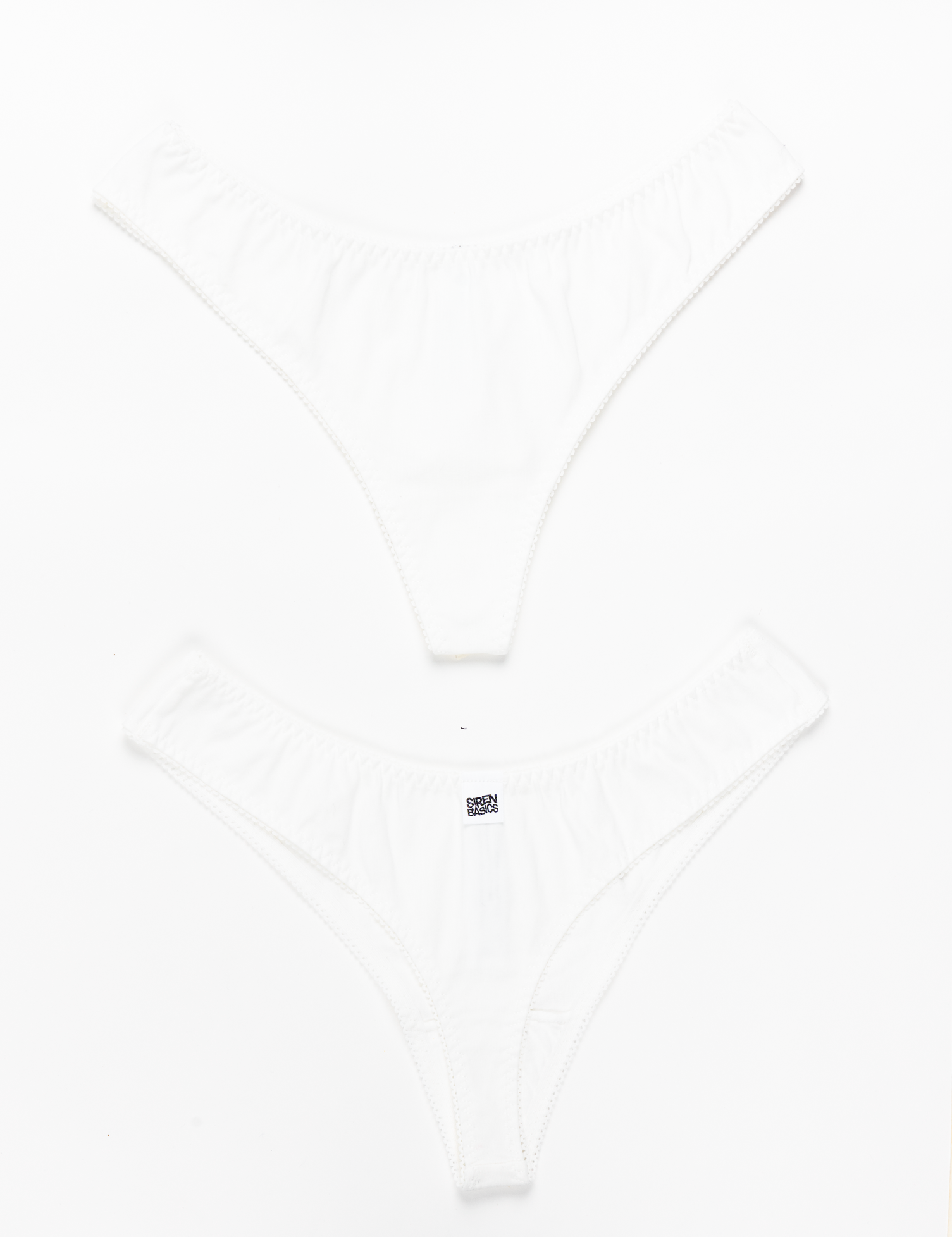 "White" Cotton Thong