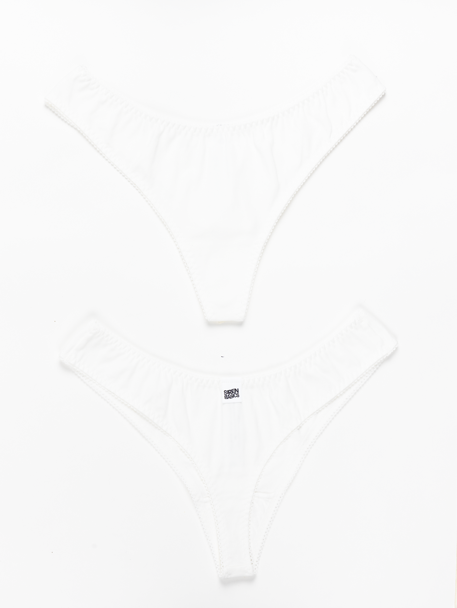 "White" Cotton Thong