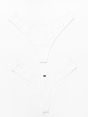 "White" Cotton Thong