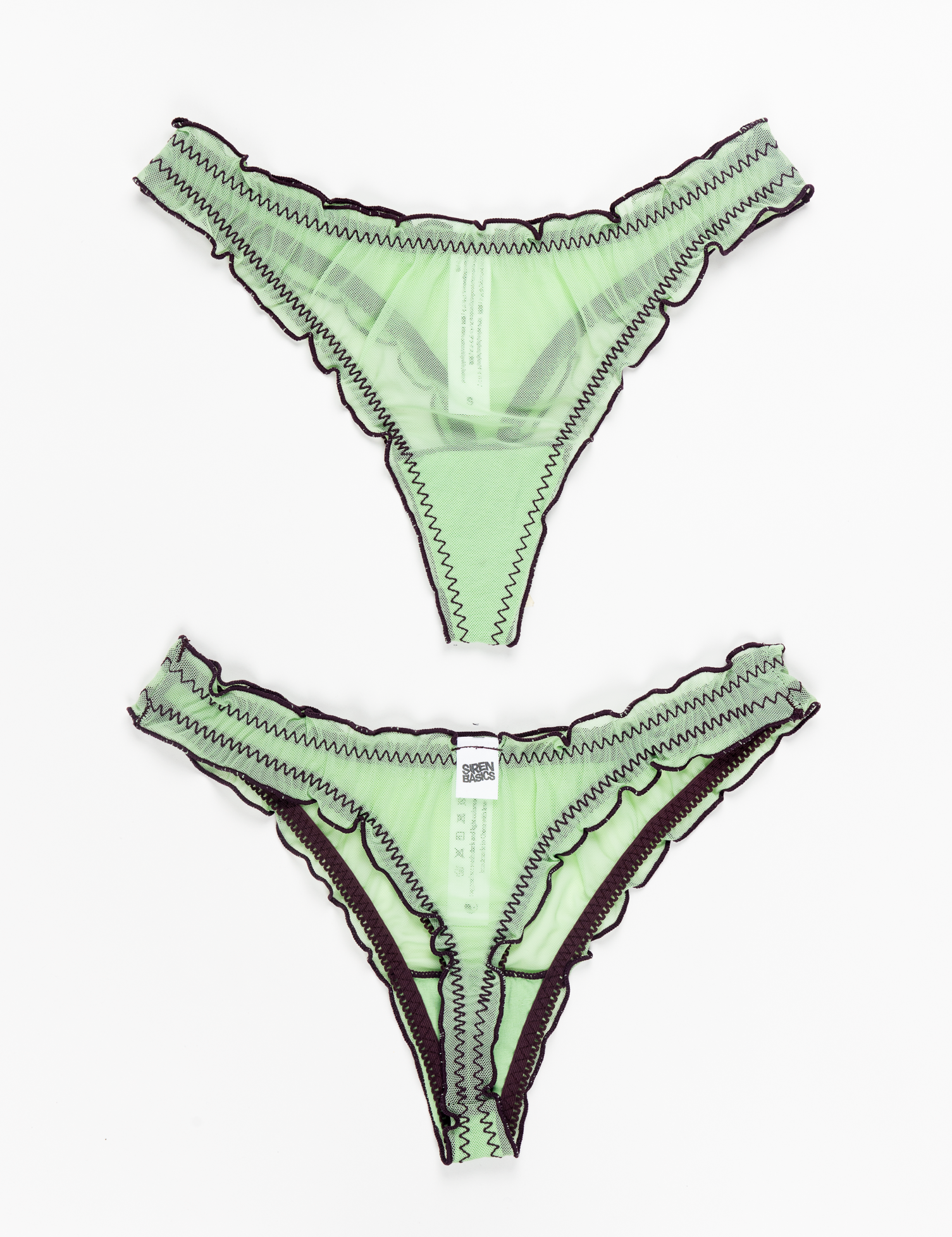 "Mint" Abundance Collection Mesh Thong