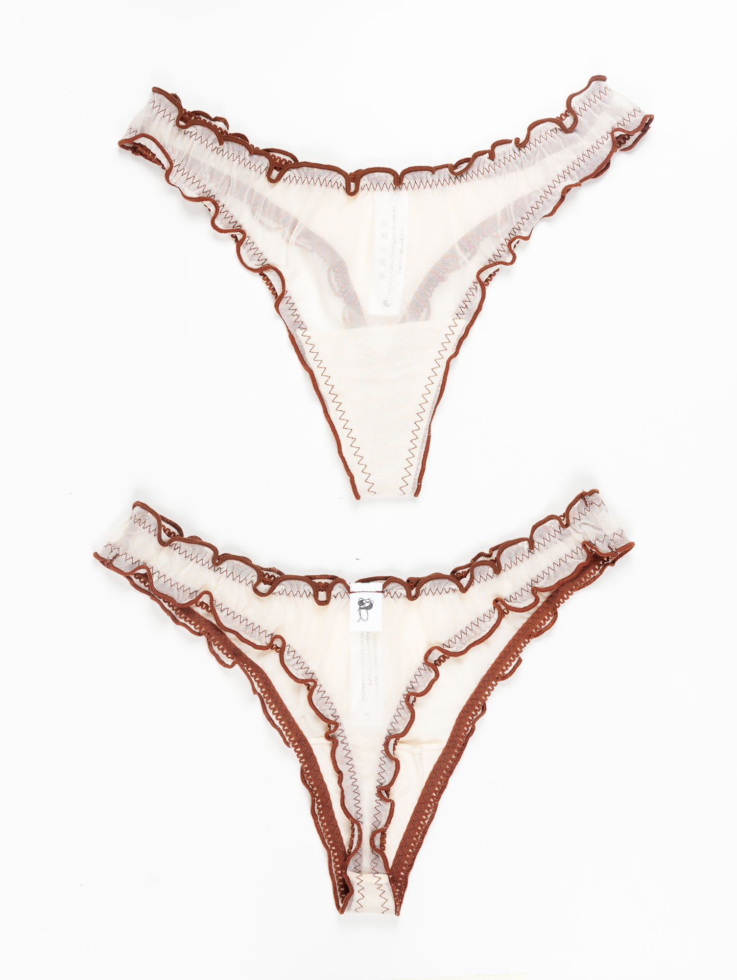 "Whipped" Mesh Thong